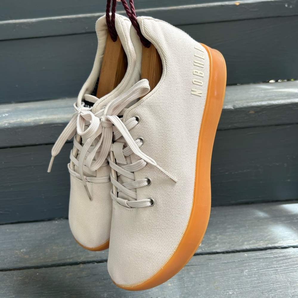NOBULL Women's Canvas Trainers in Ivory Gum